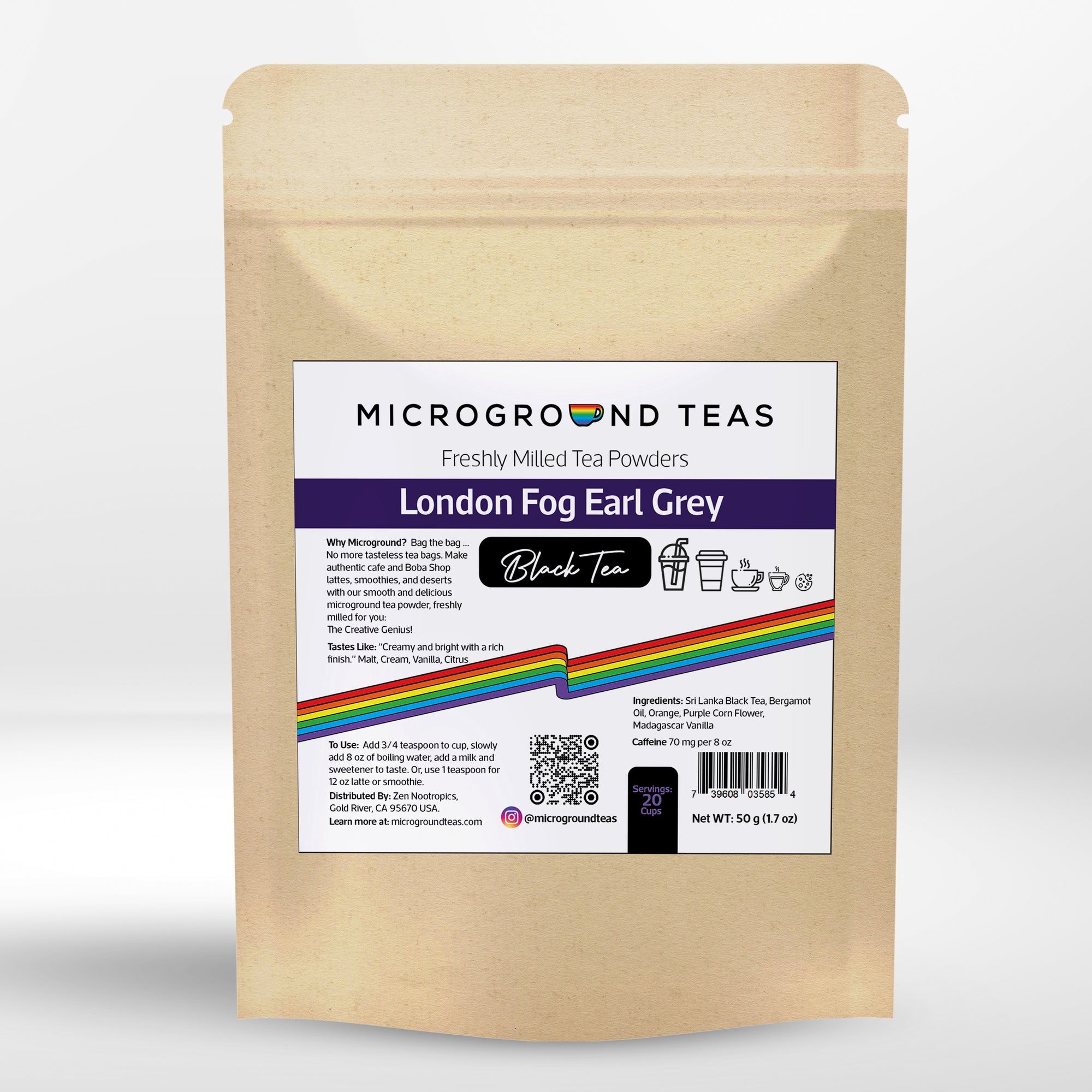 London Fog Earl Grey Tea Powder 50 grams